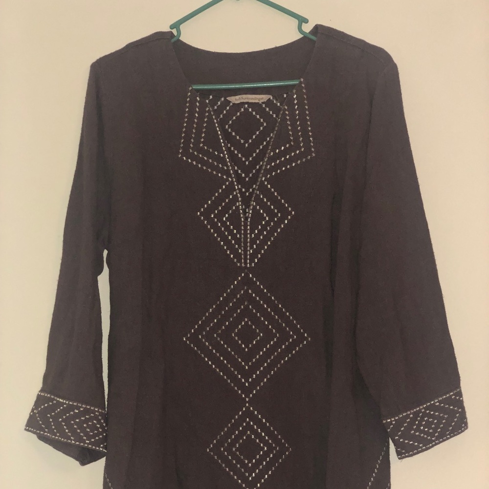 Soft surroundings tunic light purple size large